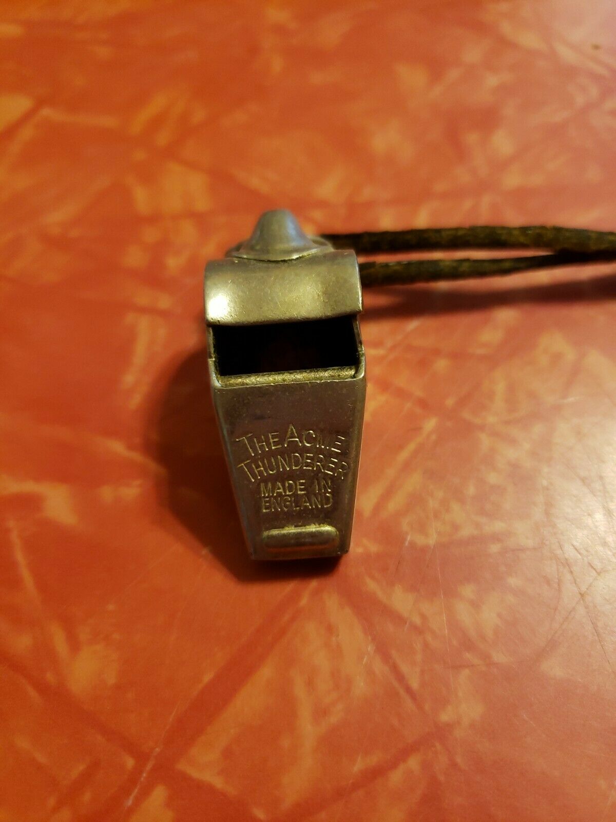 Vintage Police Whistle The Acme Thunderer Made In England Cork Ball Original