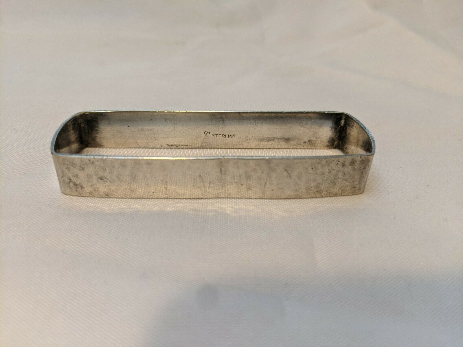 Antique Arts & Crafts Lenox Hand Hammered Sterling Silver Napkin Ring No Mono