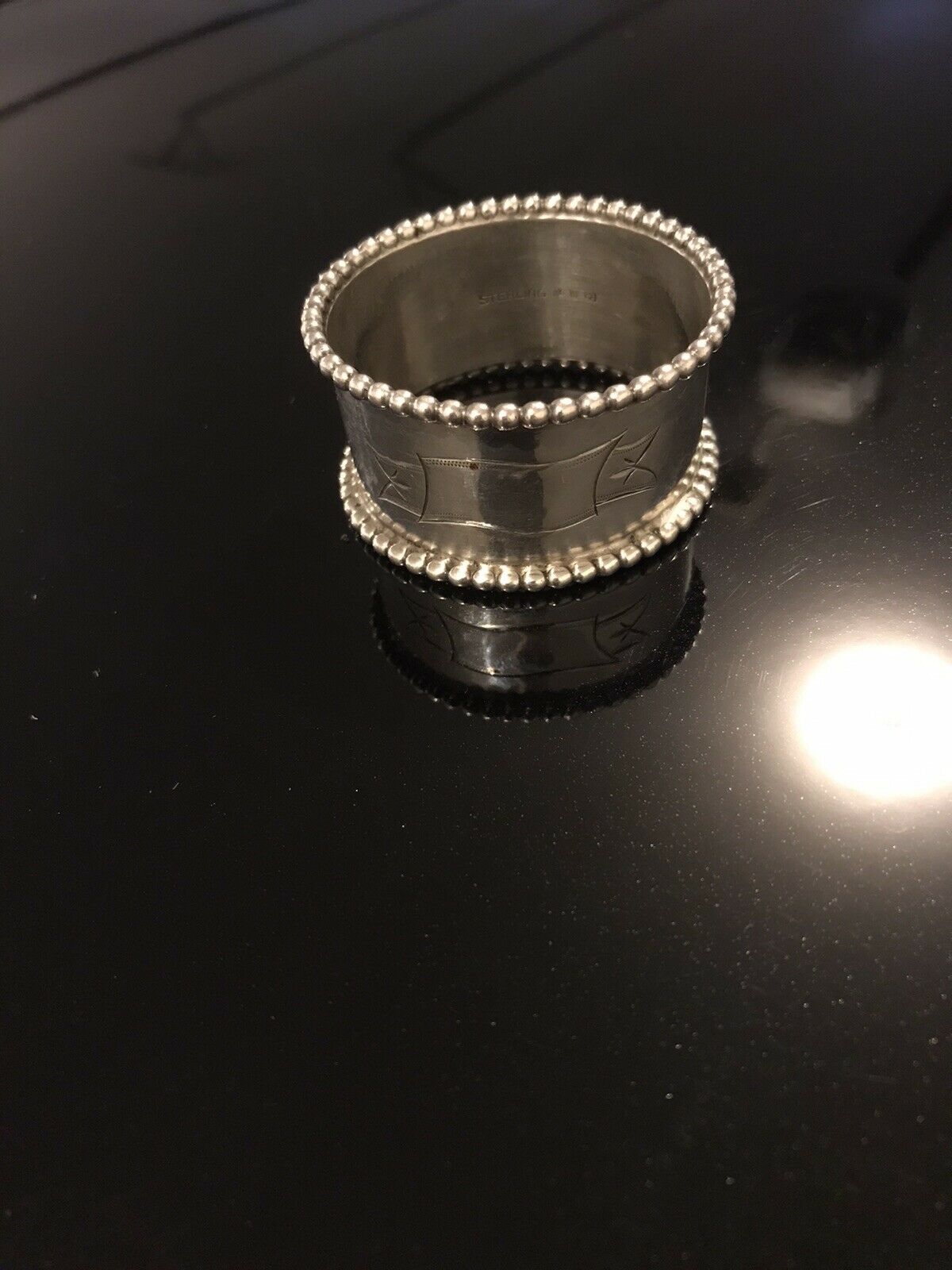Vintage Sterling Silver Napkin Ring 286